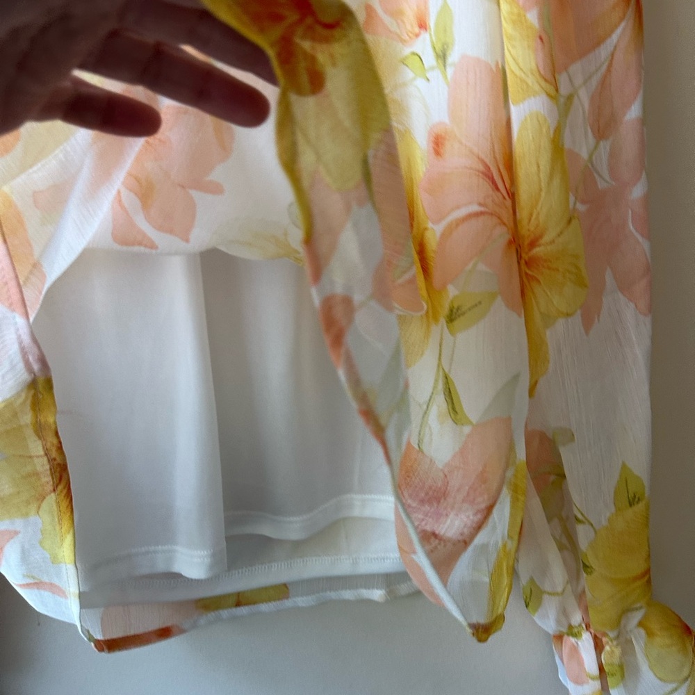Harper & Blair Floral Blouse - Yellow and Orange - Picture 4 of 7